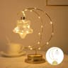 Moon Star Heart LED Decorative Table Lamp  Warm Light Battery Powered Night Light 8