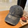 Distressed Denim Baseball Cap For Big Heads  Adjustable Korean Duckbill Dad Hat 7