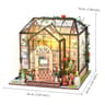 Wooden Flower Garden DIY Book Nook Kit  3D Puzzle Bookshelf Insert With LED Lights 10