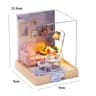Wooden Flower Garden DIY Book Nook Kit  3D Puzzle Bookshelf Insert With LED Lights 22