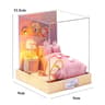 Wooden Flower Garden DIY Book Nook Kit  3D Puzzle Bookshelf Insert With LED Lights 24