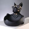 Black Resin Dog Statue Storage Box  Decorative Dog Figurine Organizer For Keys Phone  Candy 6