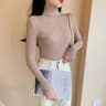 Autumn Winter Womens Ribbed Turtleneck Knit Sweater  Slim Fit Soft Warm Pullover 8