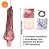 Haunted Cocoon Corpse Hanging Decoration With LED String Lights  Scary Halloween Dead Body Prop 6