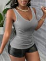 Y2K VNeck Crop Camisole Tank Top  Womens Sexy HighStretch Summer Sling Top 6