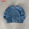 Kids Cotton Denim Jacket  Classic Korean Style Jean Coat For Boys  Girls 27Y 6