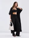 Hirsionsan Womens Modal 3Piece Lounge Set  Loose Cardigan Vest  HighWaist Pants Casual Outfit 6