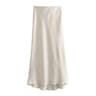 Womens High Waist Satin Midi Skirt  Elegant Office Lady Summer Skirt MidCalf Length 6