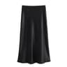 Womens High Waist Satin Midi Skirt  Elegant Office Lady Summer Skirt MidCalf Length 7