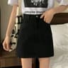Womens High Waist Denim Mini Skirt  Slim Fit Y2K Jean Skirt With Pockets 6