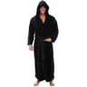 Mens Hooded Flannel Bathrobe Soft Plush Long Lounge Robe Thick Warm Home Sleepwear 9