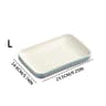 4Piece Wheat Straw Rectangle Plates Set  EcoFriendly Reusable Dessert  Salad Plates Microwave Safe 8