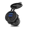 QC30 Dual USB Car Charger Socket With Voltmeter  Waterproof Fast Charging 12V 24V Power Outlet 8