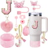 9pcc Stanley Cup Accessories Set  Silicone Boot Butterfly Straw Cover SpillProof Stopper  Initial C 15