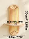 Boho Geometric Wooden Wall Shelves  Natural Wood Floating Display Shelves For Plants  Home Decor 6
