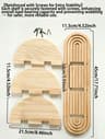 Boho Geometric Wooden Wall Shelves  Natural Wood Floating Display Shelves For Plants  Home Decor 9