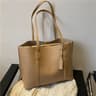 LuxeEase Large Capacity Soft PU Leather Tote Bag  Korean Style Womens Casual Shoulder Handbag 8