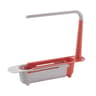 ExtendoSink Telescopic Sink Organizer Rack  Adjustable Soap Sponge Holder With Drain Basket  Towel  8