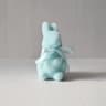 Easter Bunny Decorative Figurines  Flocked Foam Rabbit Ornaments With Bow For Home  Party Decor 6