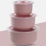 3Piece Wheat Straw FreshKeeping Bowl Set  MicrowaveSafe Round Lunch Boxes With Lids 7
