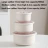 3Piece Wheat Straw Bowl Set  MicrowaveSafe Freshness Food Containers With Lids For Soup Salad  Lunc 9