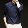 Mens Long Sleeve ButtonUp Shirt  WrinkleResistant Solid Casual Business Shirt Breathable AllSeason  8