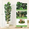Artificial Fiddle Leaf Fig Tree  Faux Indoor Plant Tree 567 FT Tall With Pot For Home Decor 8