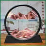 3D Moving Sand Art Frame  Round Quicksand Glass Sandscape Hourglass Desk Decor Relaxing Gift 13