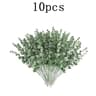 Artificial Eucalyptus Leaves Stems Bulk Set  Realistic Silver Dollar Greenery For Wedding  Home Dec 10