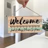 Rustic Welcome Wooden Wall Sign  Farmhouse Hanging Door Plaque For Home  Living Room Decor 5