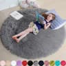 Fluffy Round Shaggy Area Rug  Soft Plush Carpet For Bedroom Nursery  Living Room 8