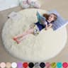 Fluffy Round Shaggy Area Rug  Soft Plush Carpet For Bedroom Nursery  Living Room 10