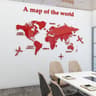 3D Acrylic World Map Wall Sticker  Modern Crystal Wall Decor For Living Room  Office 12