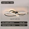 Modern Black LED Ceiling Chandelier With Remote Dimming  Minimalist Acrylic Flush Mount Light Fixtu 6