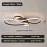 Modern Black LED Ceiling Chandelier With Remote Dimming  Minimalist Acrylic Flush Mount Light Fixtu 7