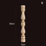 Vintage Carved Wooden Spindle Column  Decorative Gourd Pillar Applique For Furniture  Home Decor 25