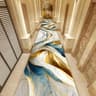 Golden Abstract Marble Runner Rug  NonSlip Hallway Carpet Luxury 3D Print Washable Floor Mat 15