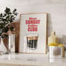 Retro Coffee Club Canvas Print  Chic Beige Aesthetic Wall Art For Kitchen Cafe  Home Decor 8