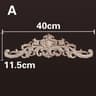 Natural Wood Carved Appliques  Onlays  Floral Furniture Trim Decorative Corner Frame For Wall Door  8