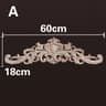Natural Wood Carved Appliques  Onlays  Floral Furniture Trim Decorative Corner Frame For Wall Door  12