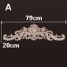 Natural Wood Carved Appliques  Onlays  Floral Furniture Trim Decorative Corner Frame For Wall Door  14