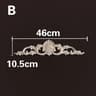 Natural Wood Carved Appliques  Onlays  Floral Furniture Trim Decorative Corner Frame For Wall Door  23