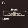 Natural Wood Carved Appliques  Onlays  Floral Furniture Trim Decorative Corner Frame For Wall Door  24