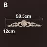 Natural Wood Carved Appliques  Onlays  Floral Furniture Trim Decorative Corner Frame For Wall Door  27