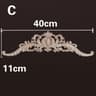 Natural Wood Carved Appliques  Onlays  Floral Furniture Trim Decorative Corner Frame For Wall Door  28