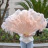 Luxury Ostrich Feather Fan  Large  Folding Dance Fan For Stage Carnival  Performance 16
