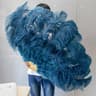 Luxury Ostrich Feather Fan  Large  Folding Dance Fan For Stage Carnival  Performance 7