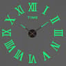 Modern 3D DIY Wall Clock  Large Acrylic Mirror Sticker Quartz Clock For Living Room Home Decor 12