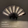 LED Neon Light Folding Fan  Glowing Rave Hand Fan For Party Festival  Performance Decor 9