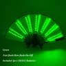 LED Neon Light Folding Fan  Glowing Rave Hand Fan For Party Festival  Performance Decor 15